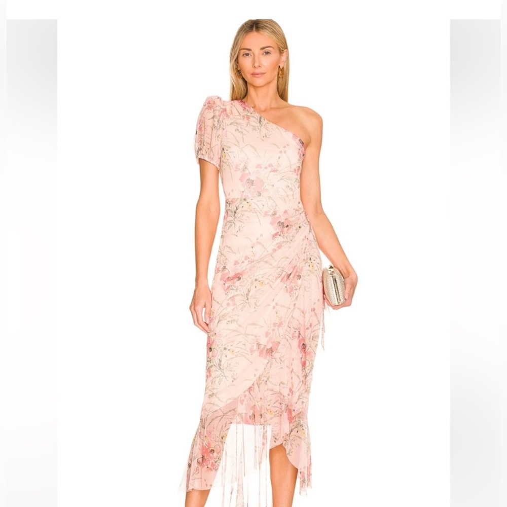 One Shoulder Dress in Sketched Floral Field
BCBGMAXAZRIA size M